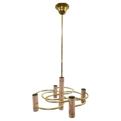 Gaetano Sciolari Geometric Chandelier Hollywood Regency 1970's