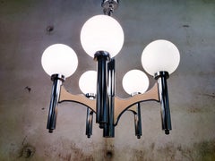 Gaetano Sciolari Globe Chandelier, 1970s