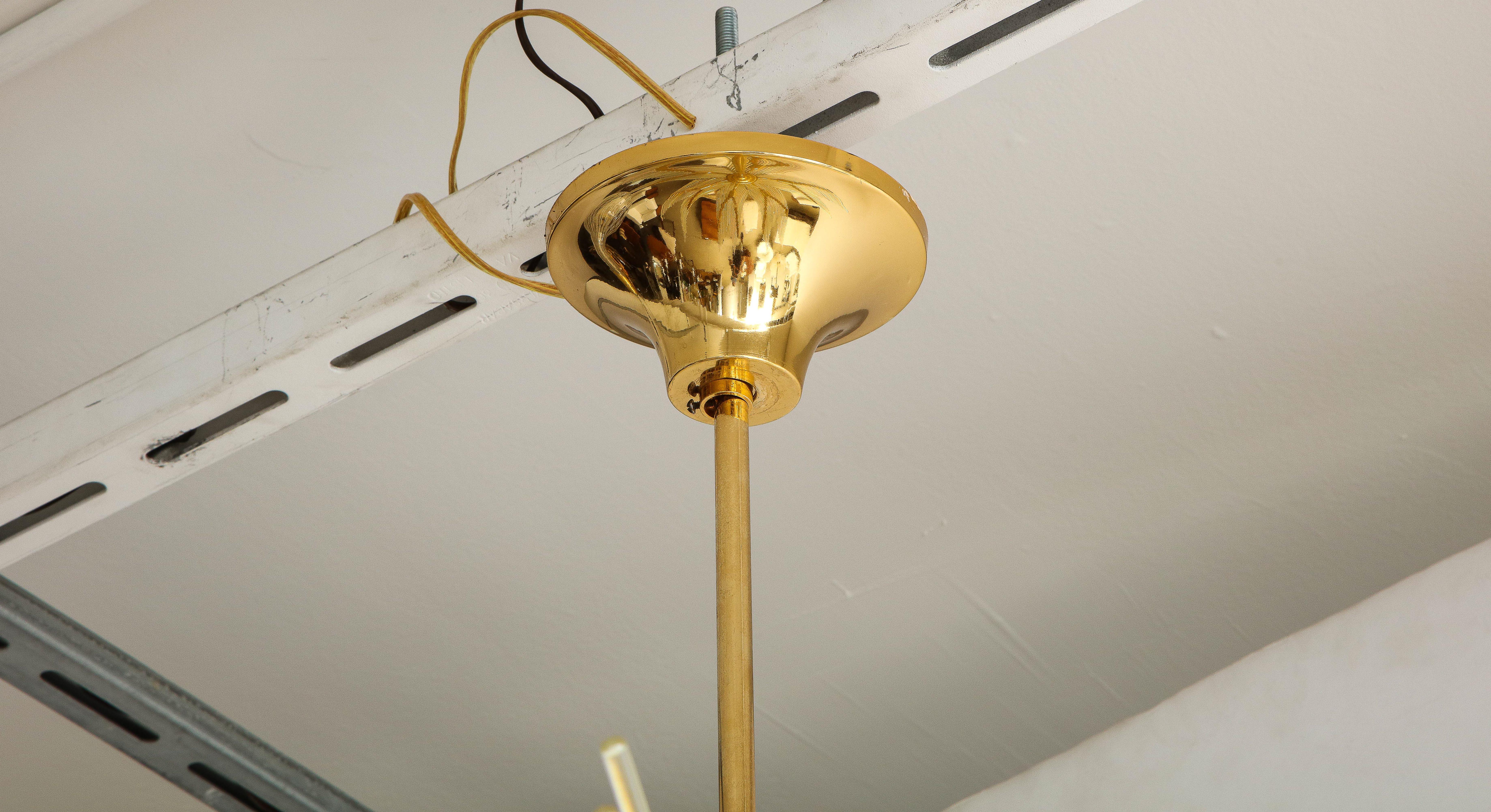 Gaetano Sciolari Iridescent and Gold Plated Chandelier 2