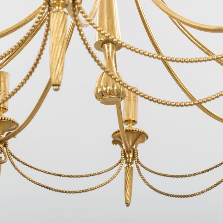 Italiano Gaetano Sciolari Lampadario italiano in ottone del Medioevo in vendita