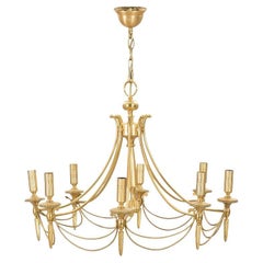 Gaetano Sciolari Italian Midcentury Brass Chandelier