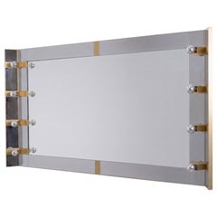 Gaetano Sciolari Mid-Century Illuminated Vanity Wall Mirror, Italy, 1970s