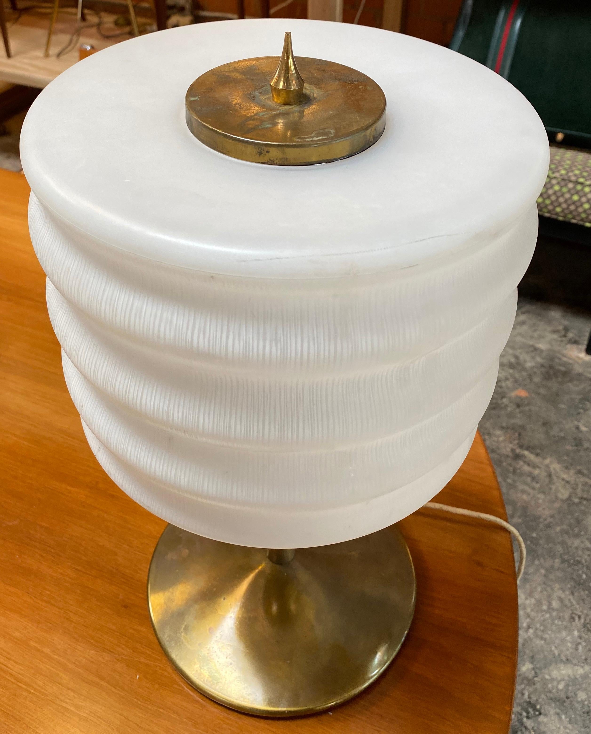 Brass Gaetano Sciolari Mid-Century Modern Italian Table Lamp, circa 1970