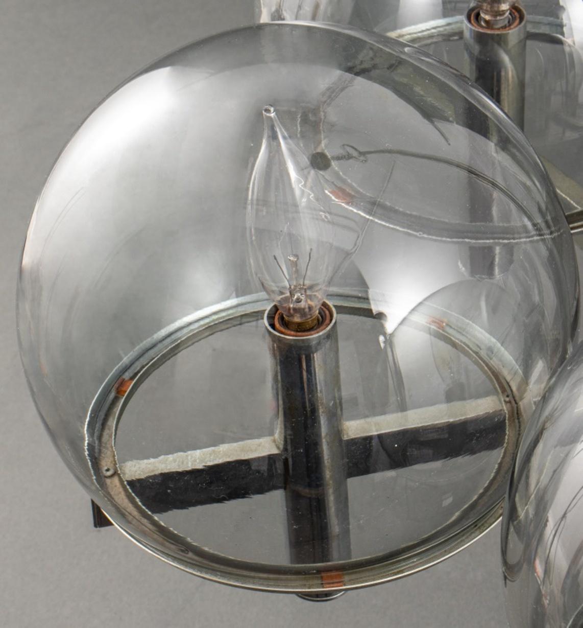 Gaetano Sciolari Modern Chrome Glass Chandelier For Sale 1