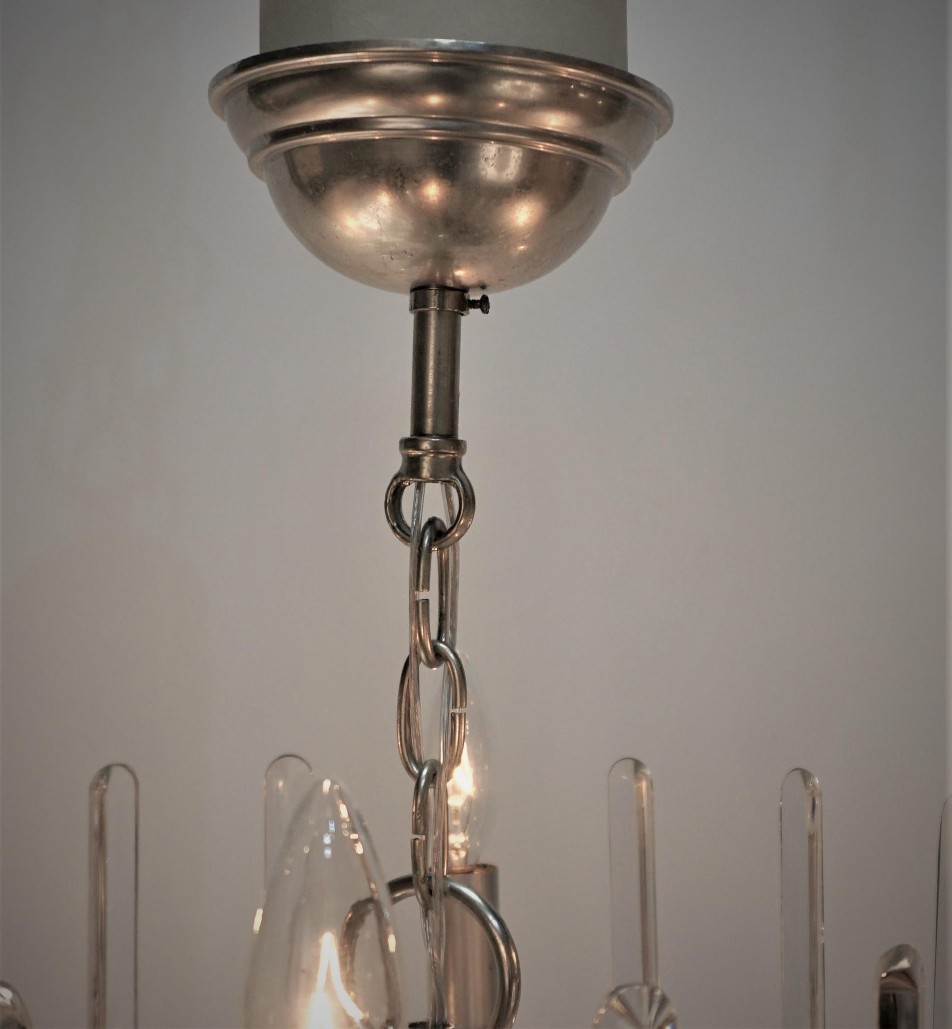 Gaetano Sciolari  Neoclassical Chandelier, Silver on Bronze & Crystal, 1970 2