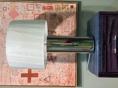 Gaetano Sciolari of italy Oversize 1970s Modern Column Table Lamp