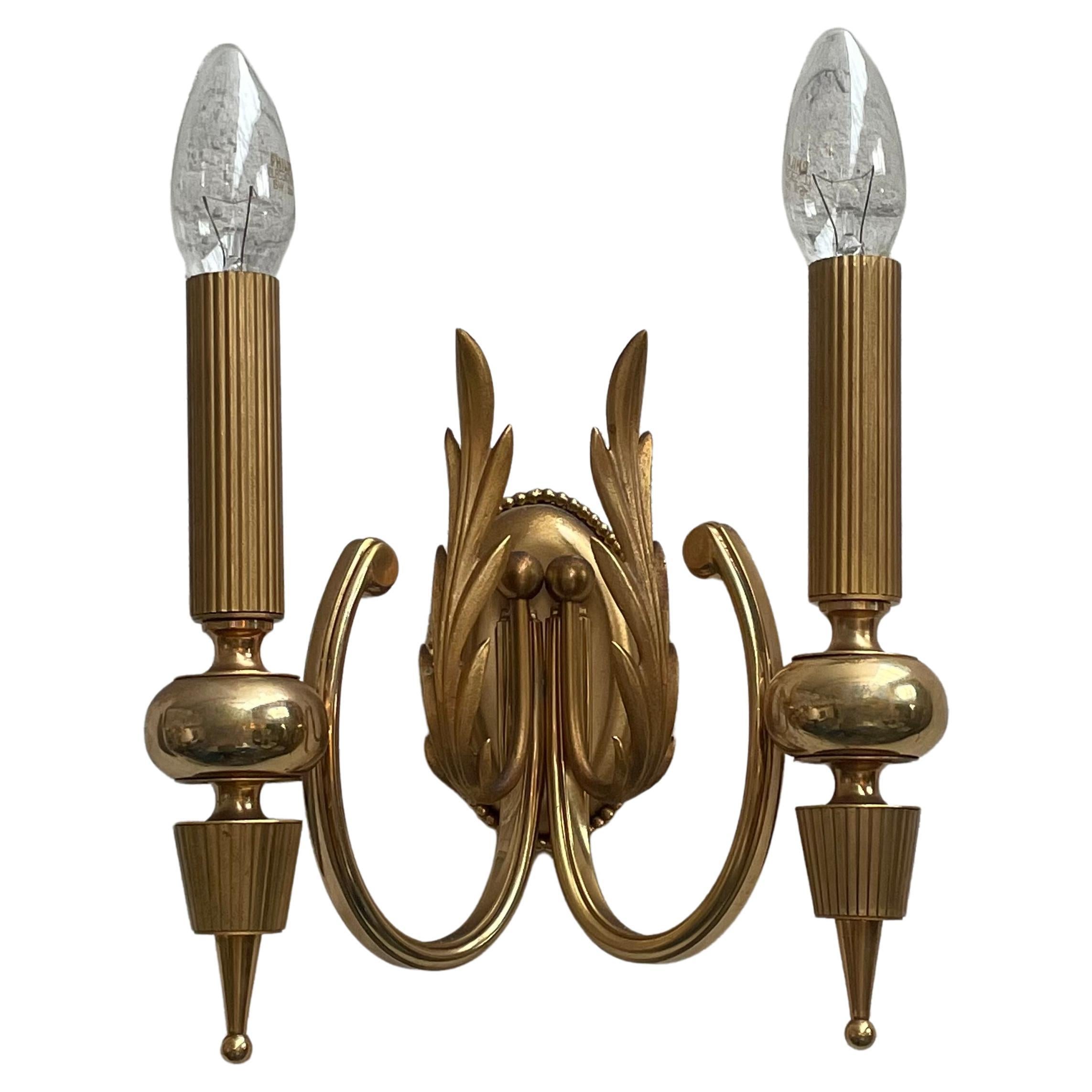 Gaetano Sciolari Sconce in Brass, 1950s For Sale