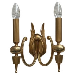 Vintage Gaetano Sciolari Sconce in Brass, 1950s