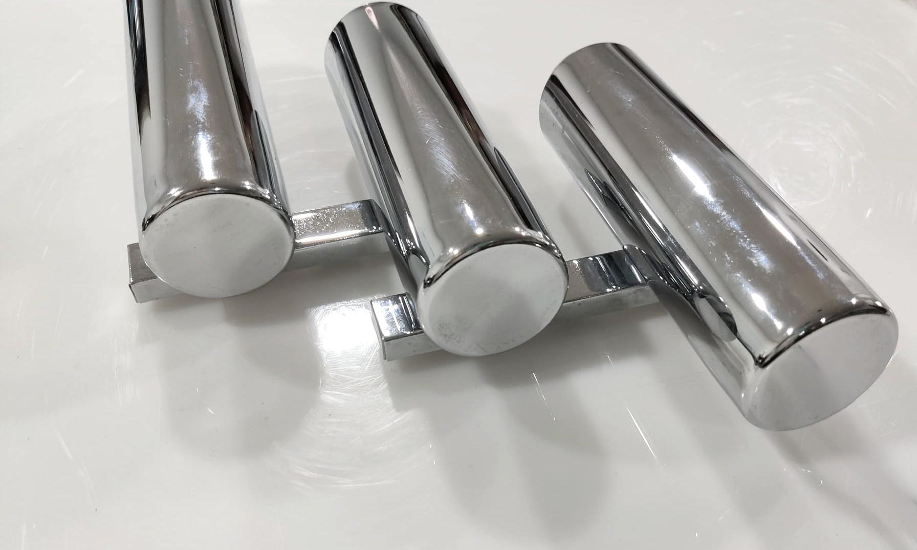 Lámpara Gaetano Sciolari con casquillos originales, años 60 Cromo en venta