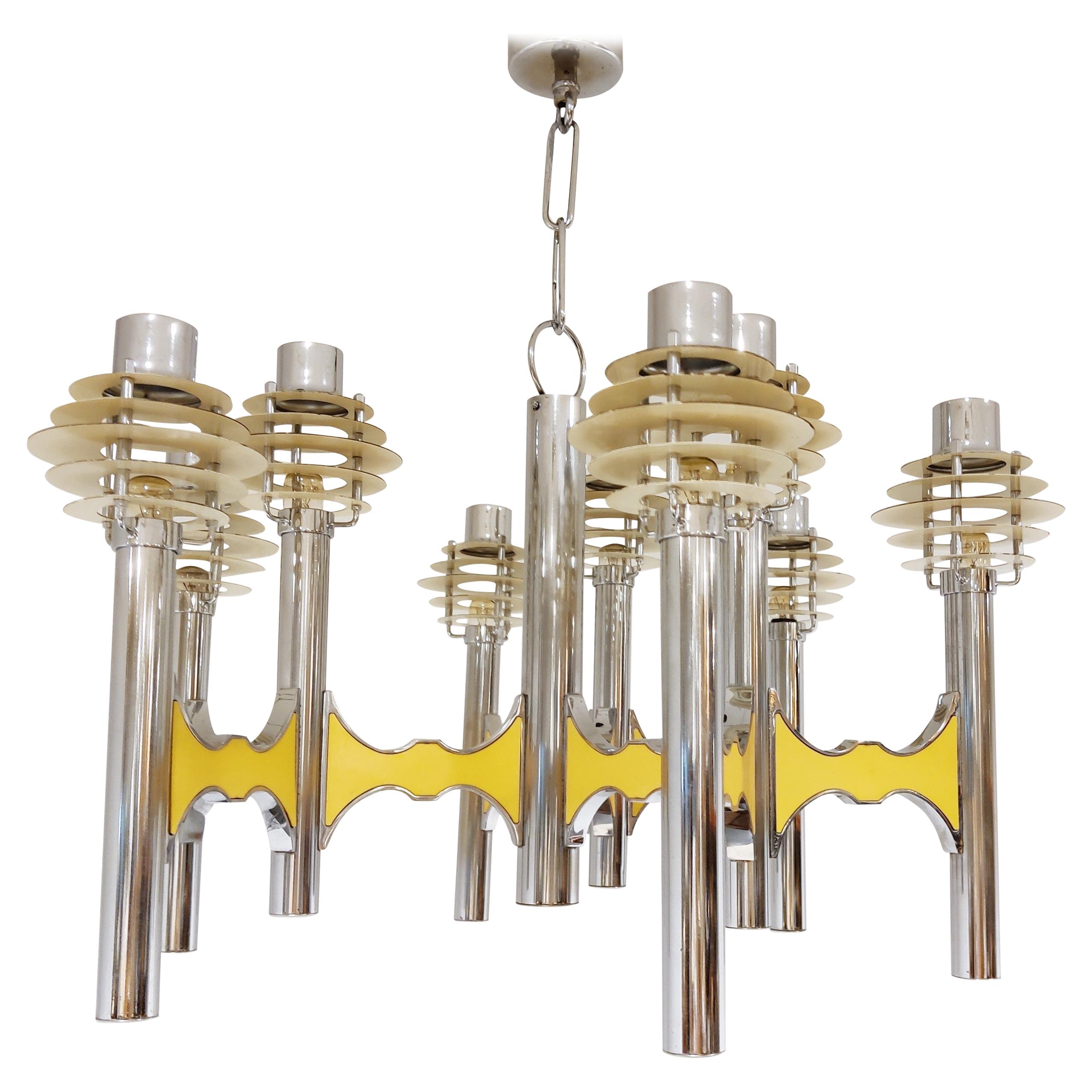 Gaetano Sciolari Space Age Chandelier, 1970s