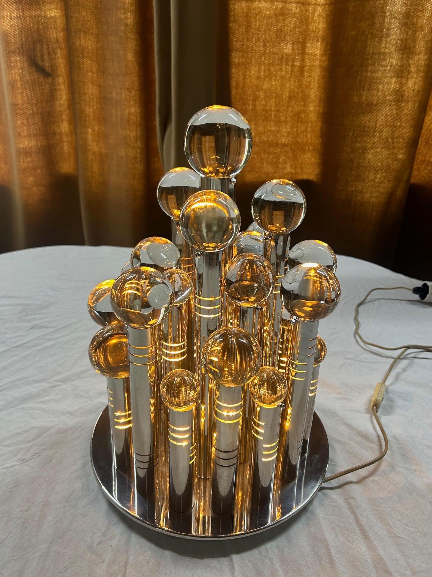 Gaetano Sciolari Space Age table lamp, Italy, 1970s For Sale 3
