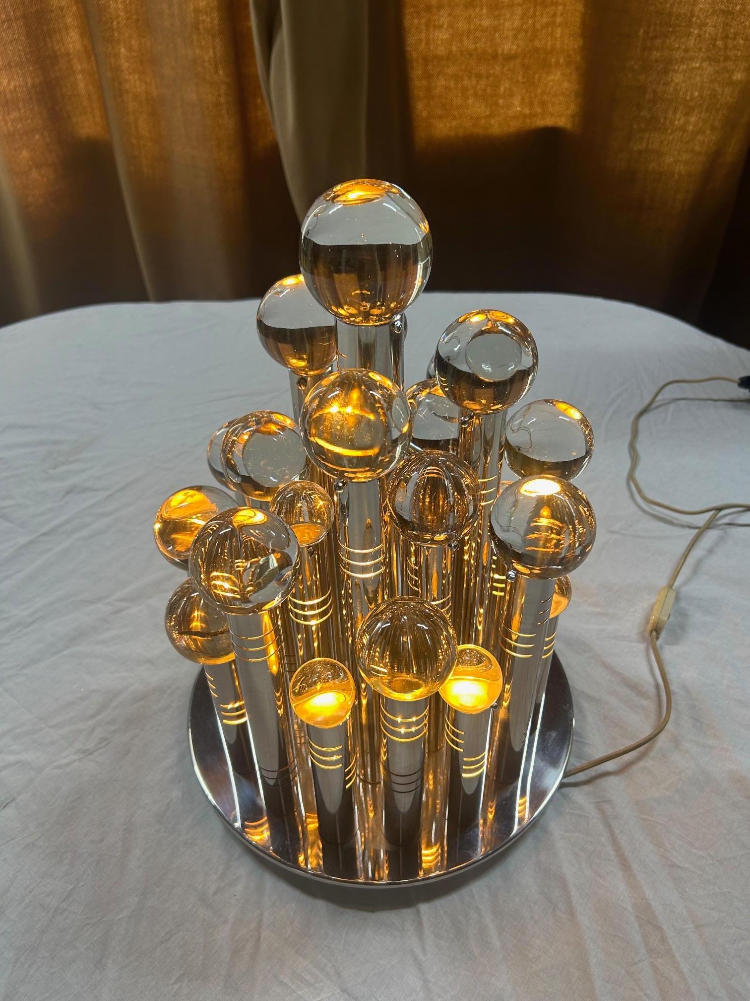 Gaetano Sciolari Space Age table lamp, Italy, 1970s For Sale 5