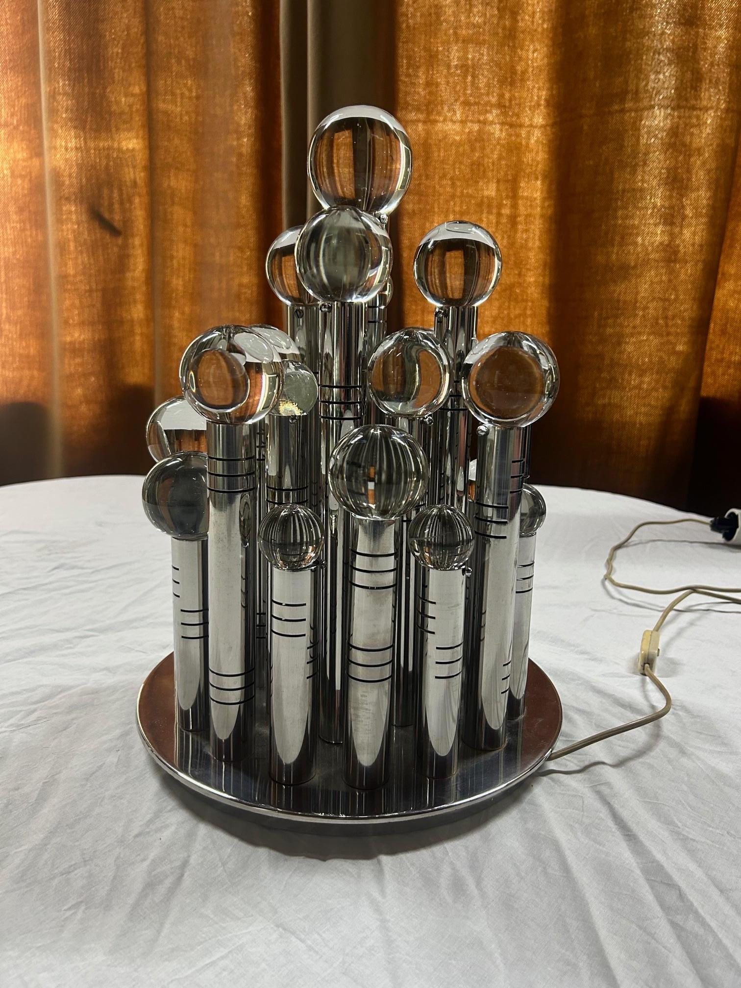 Italian Gaetano Sciolari Space Age table lamp, Italy, 1970s For Sale