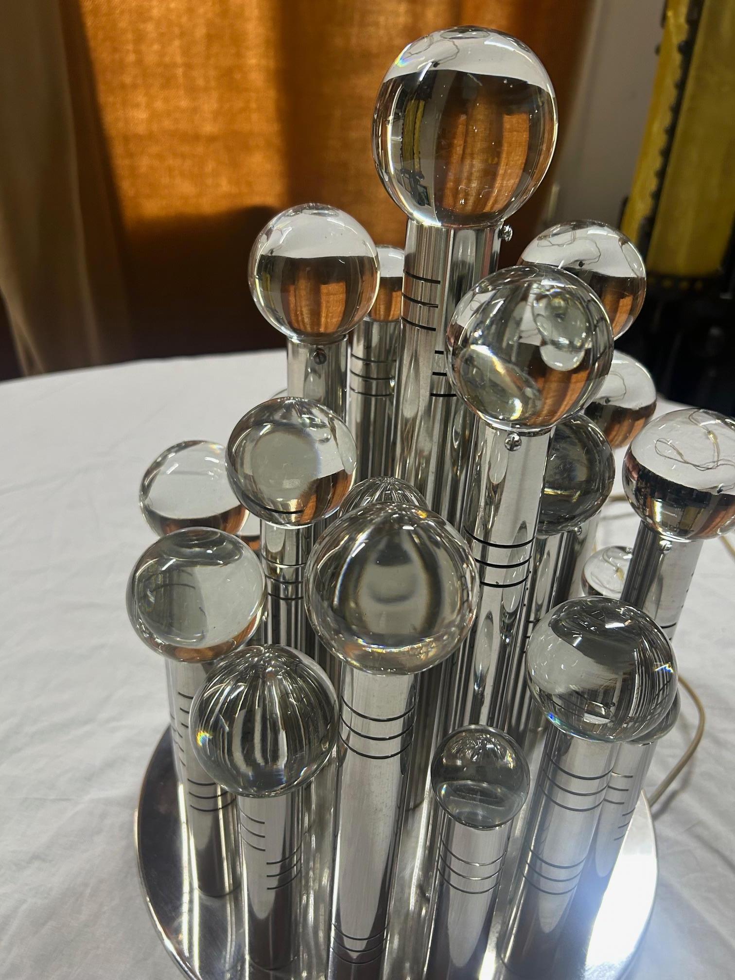 Late 20th Century Gaetano Sciolari Space Age table lamp, Italy, 1970s For Sale