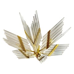 Gaetano Sciolari START glass chandelier murano , italy 1970s