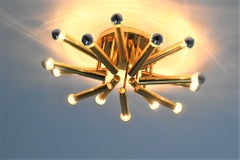 Plafonnier Sunburst de Gaetano Sciolari, Boulanger, Italie, 1960
