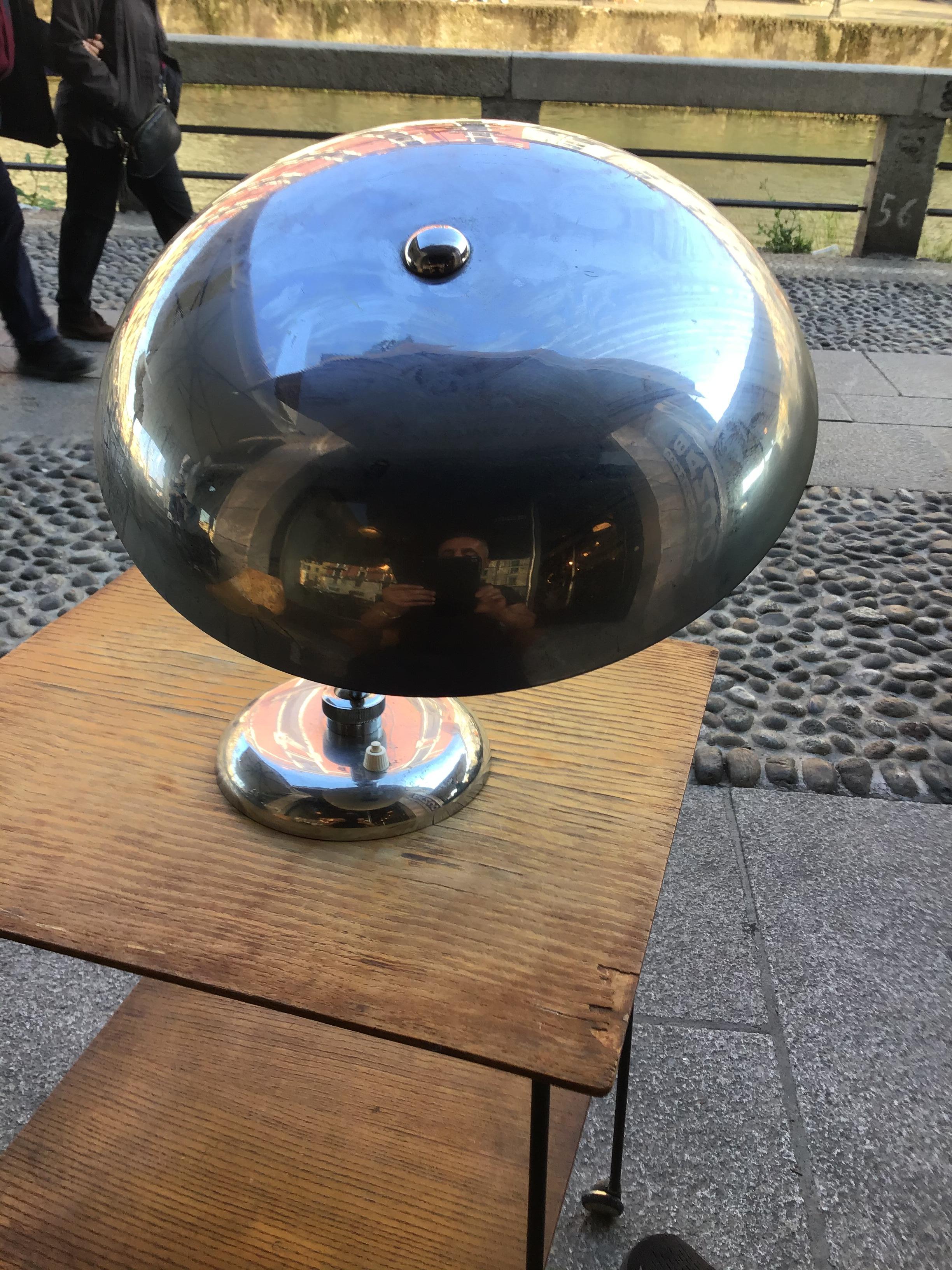 Lampe de bureau en métal Crome de Gaetano Sciolari, 1955, Italie en vente 7