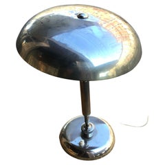 Lampe de bureau en métal Crome de Gaetano Sciolari, 1955, Italie 