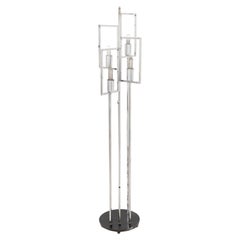 Retro Gaetano Sciolari Taste Geometric Chrome Floor Lamp