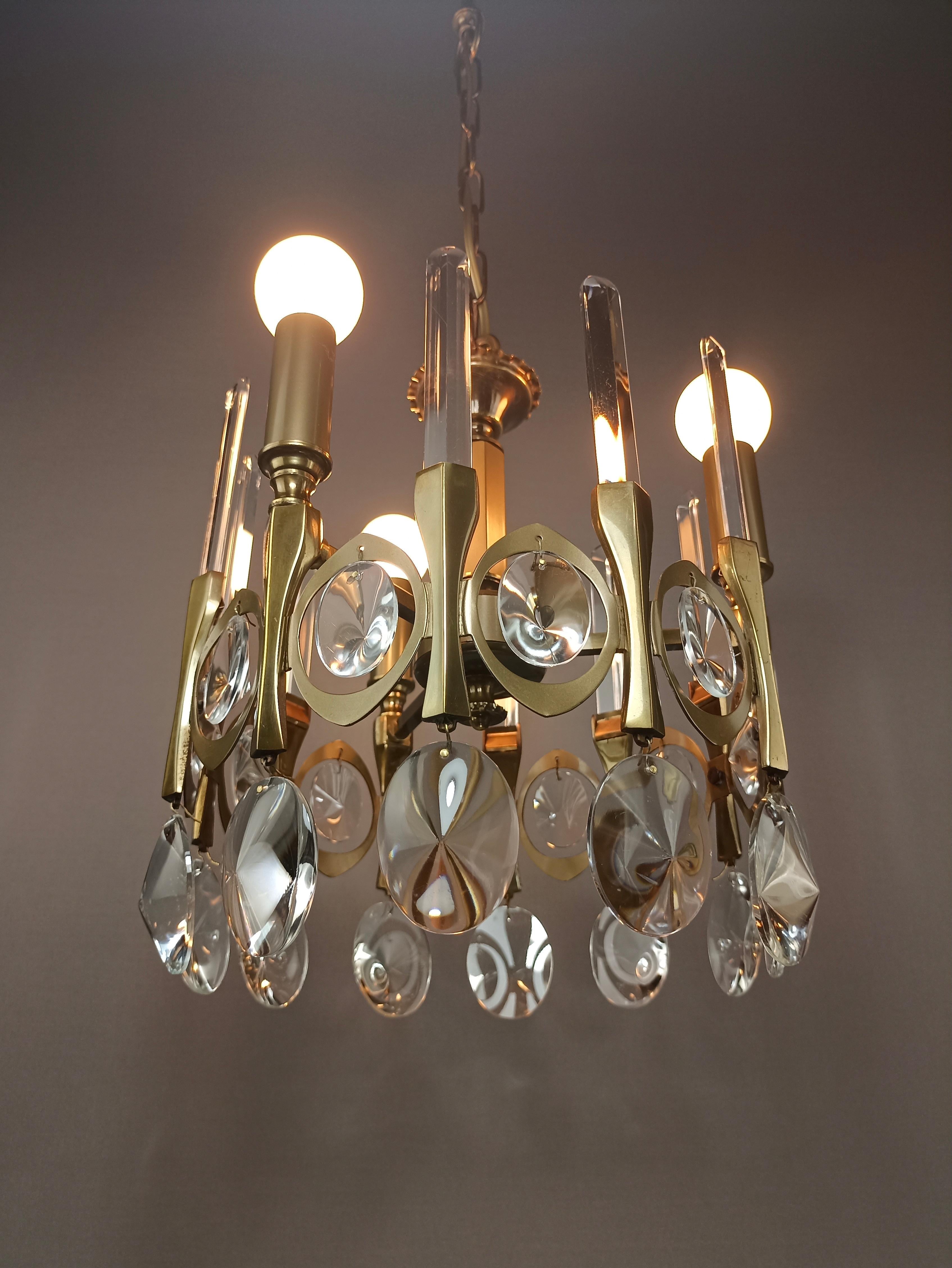 Gaetano Sciolari, three-light chandelier 
