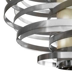 Gaetano Sciolari’s Cyclone Ceiling Light in Aluminiun - Italy 1970s