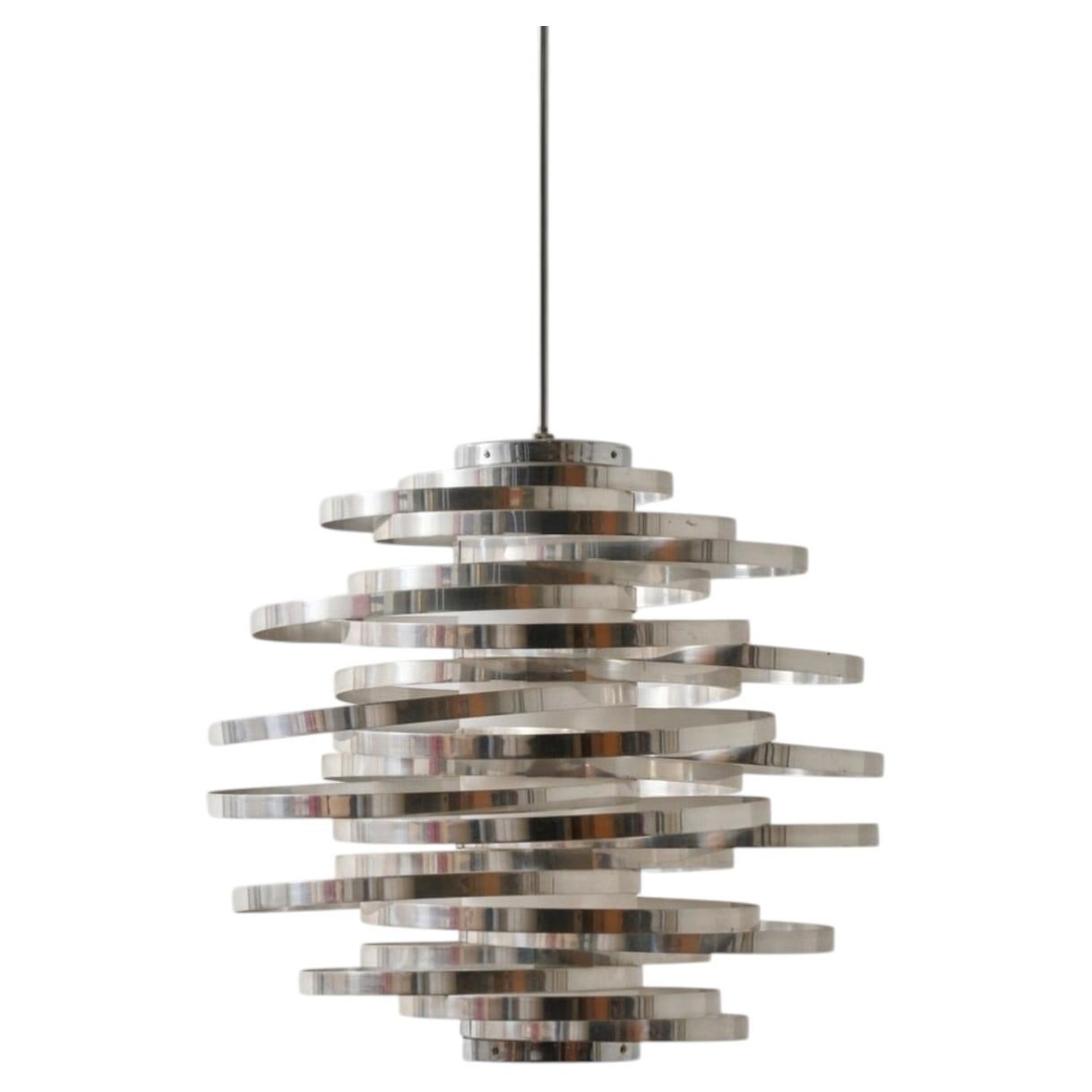 Gaetano Scolari Cyclone Chrome Light Fixture For Sale