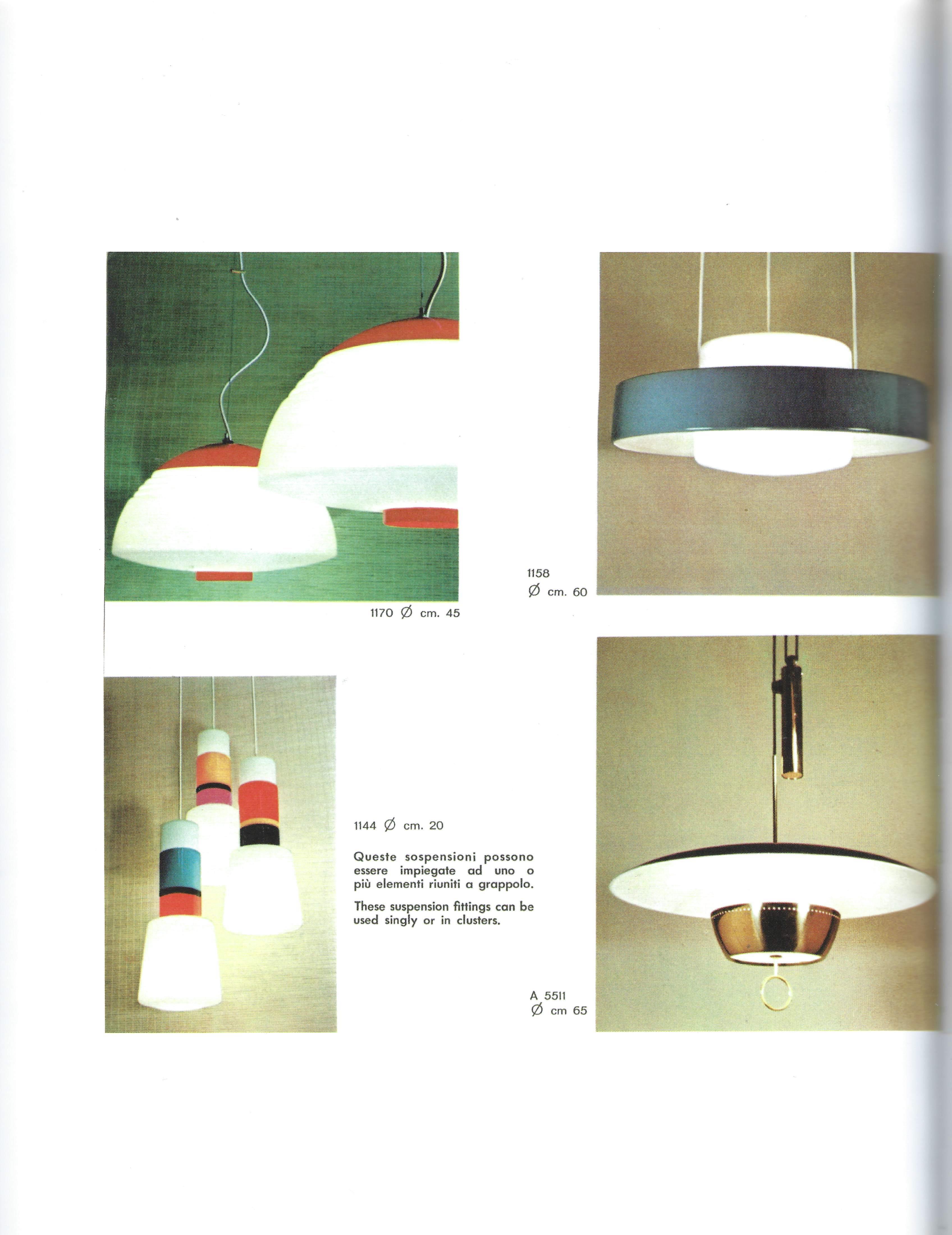 Gaetano Scolari for Stilnovo Adjustable Ceiling Light Model A5011, 1950 For Sale 4