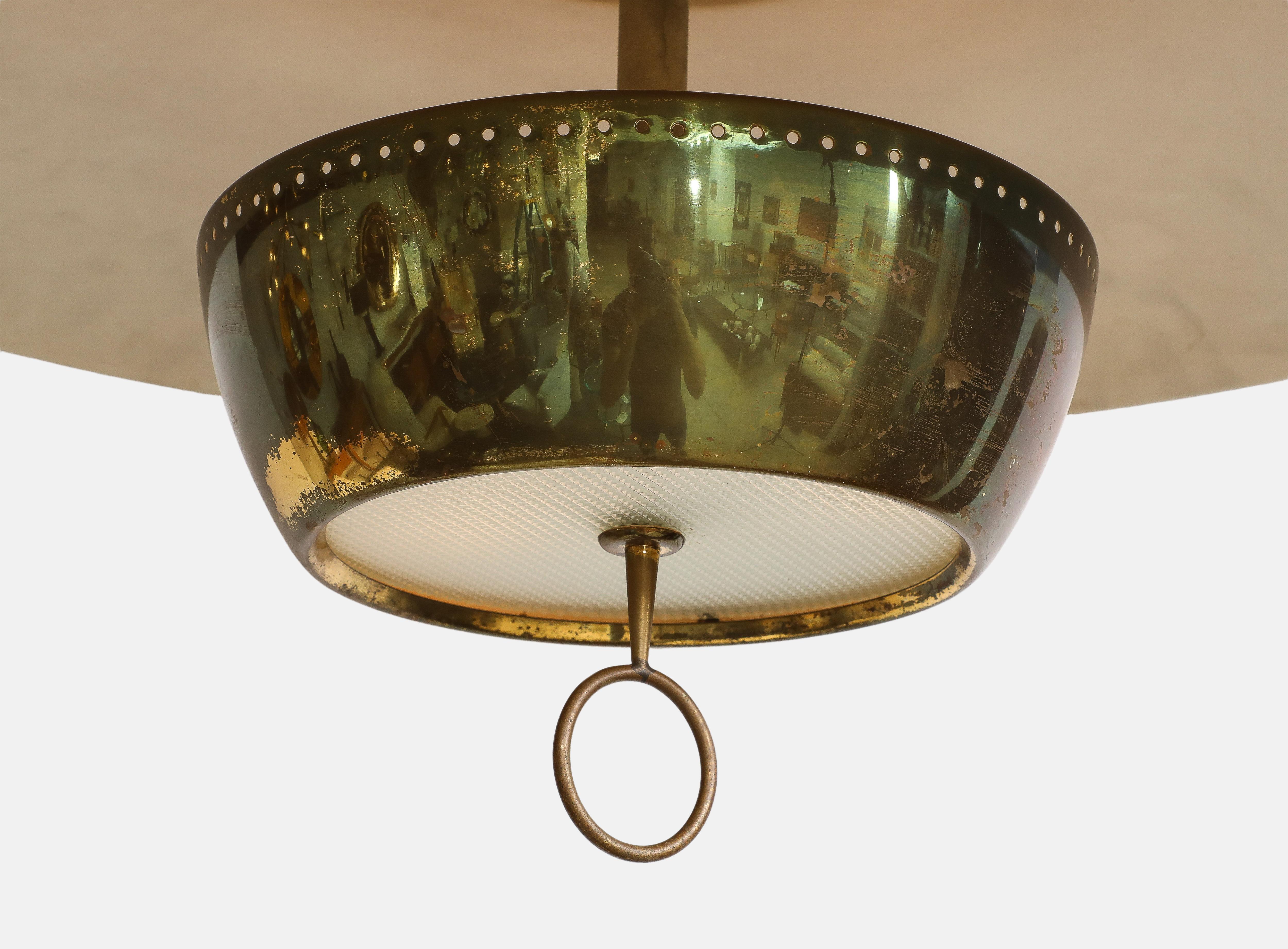 Mid-20th Century Gaetano Scolari for Stilnovo Adjustable Ceiling Light Model A5011, 1950 For Sale