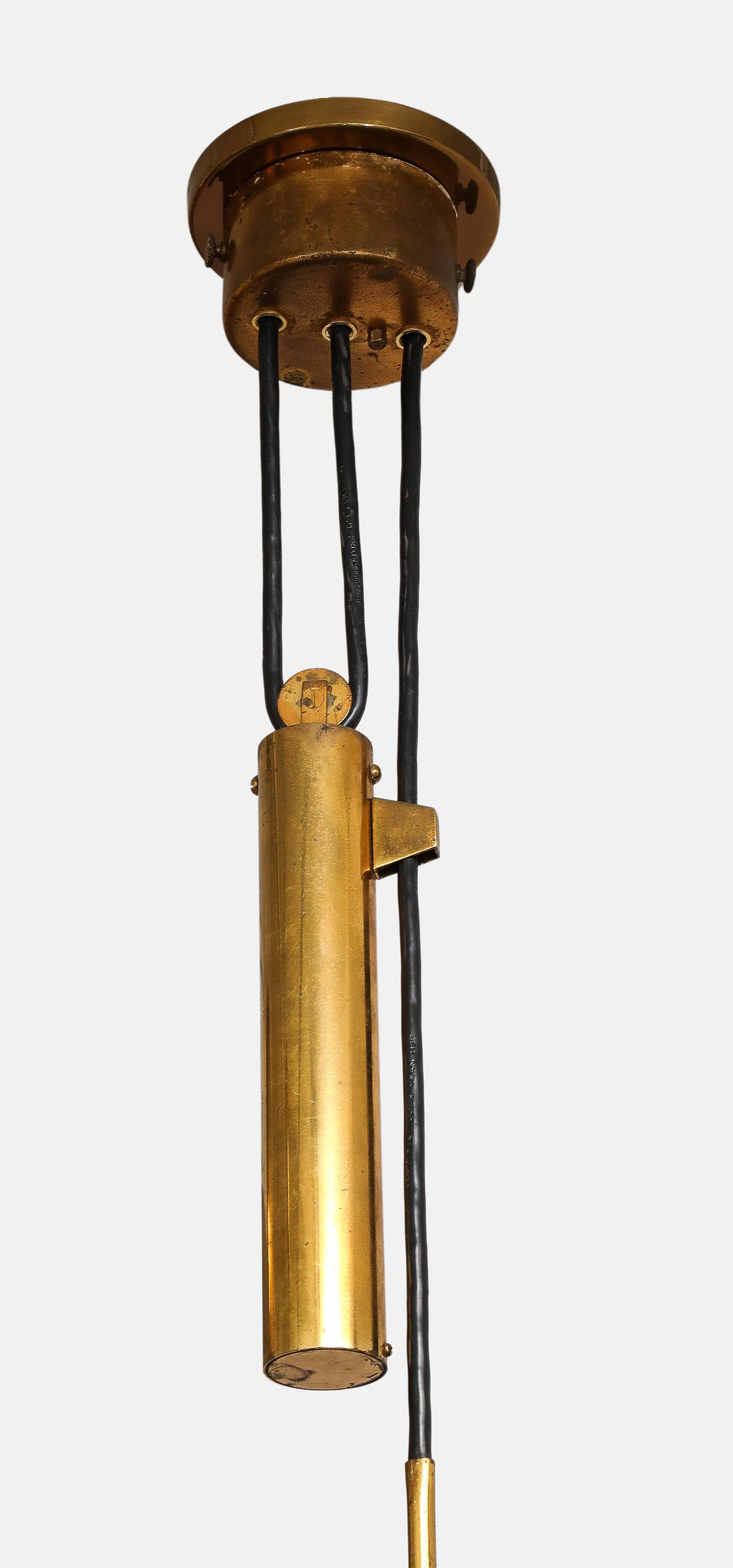 Metal Gaetano Scolari for Stilnovo Adjustable Ceiling Light Model A5011, 1950 For Sale
