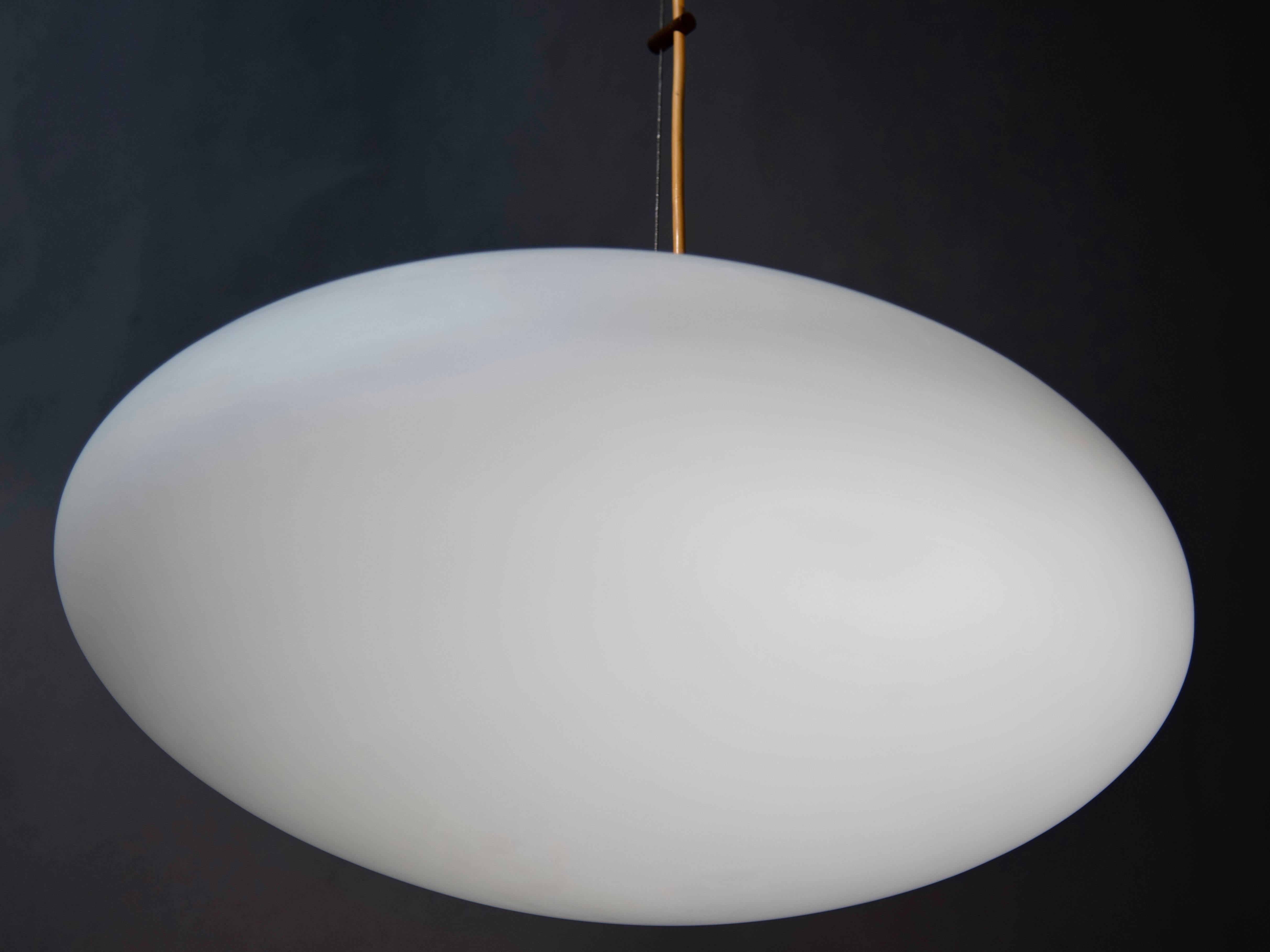 Frosted Gaetano Scolari for Stilnovo Model 1187 Ceiling Lamp  For Sale