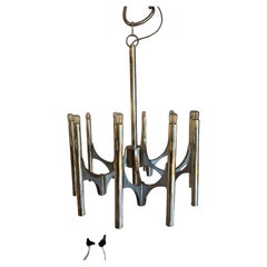 Gaetano Scolari Sirius silver plated chandelier