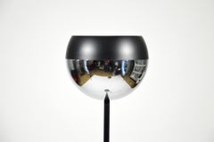Gaetano Scolari Stilnovo 4079 Chrome and Black Floor Lamp