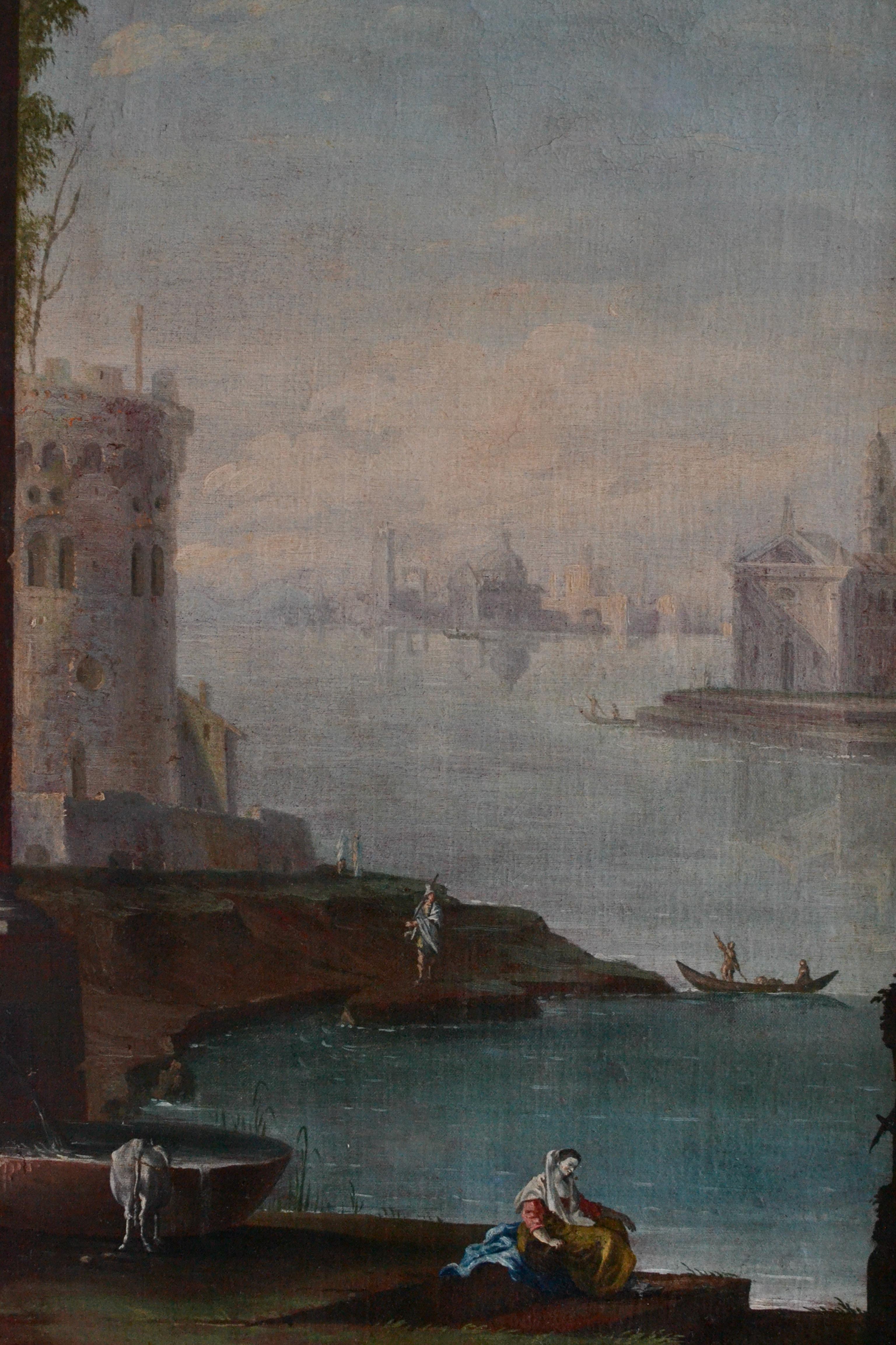 Capriccio View with Classical Ruins and Santa Maria della Salute For Sale 1