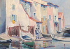 Martigues, Francia - Quadro ad olio su tela di Gaeton Dumas