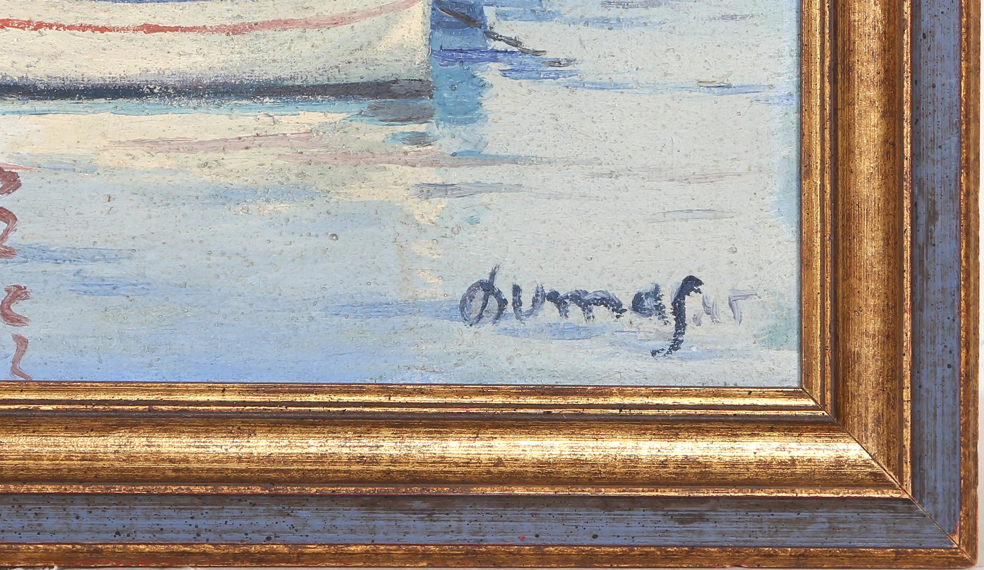 Martigues, Frankreich - Modernes Ölgemälde am Meer auf Leinwand von Gaeton Dumas im Angebot 2