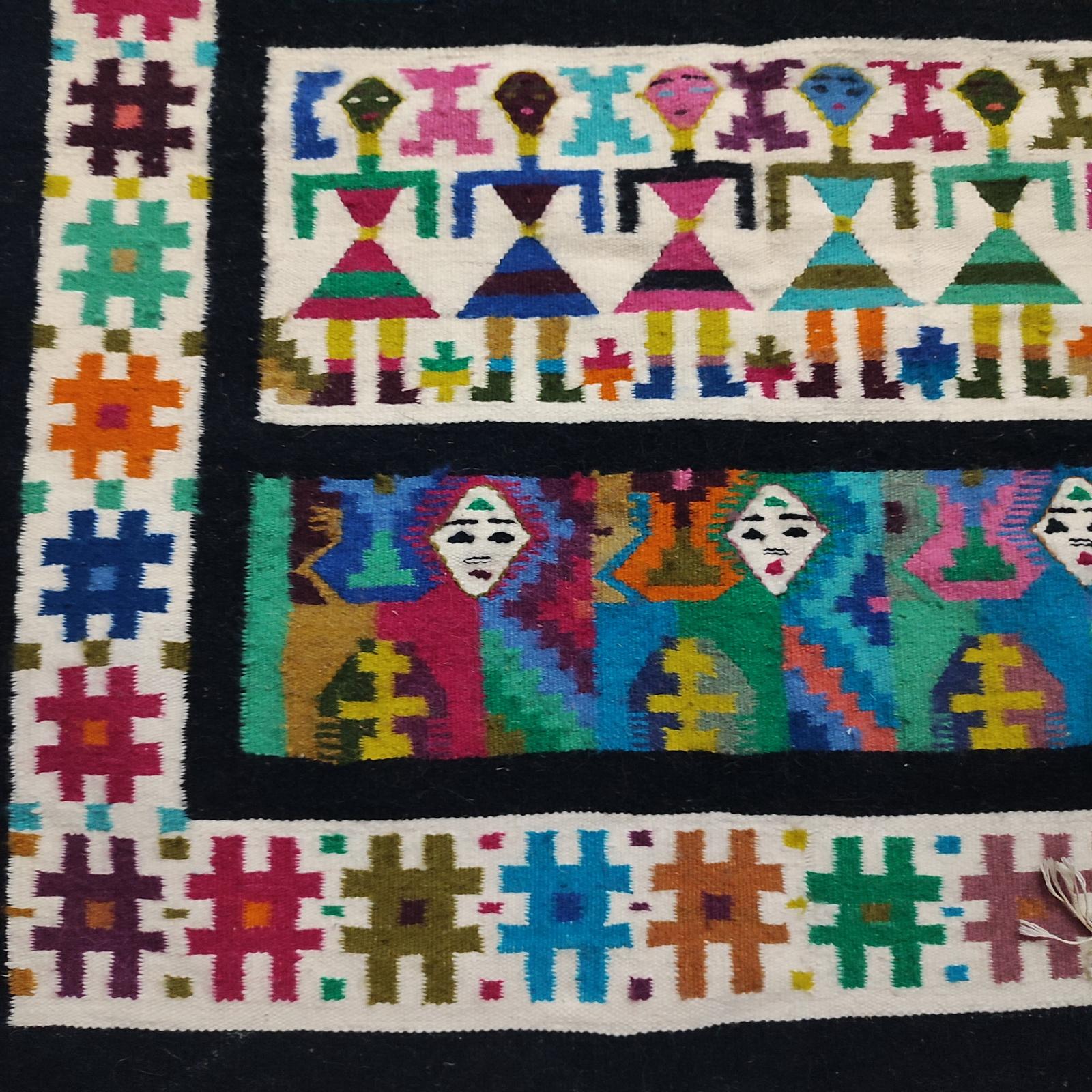 Alfombra o colgante tunecino modernista Gafsa, Kilim Lana en venta