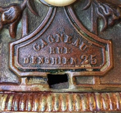 Gagneau Paris, Antigua lámpara de mesa francesa de bronce, S. XIX