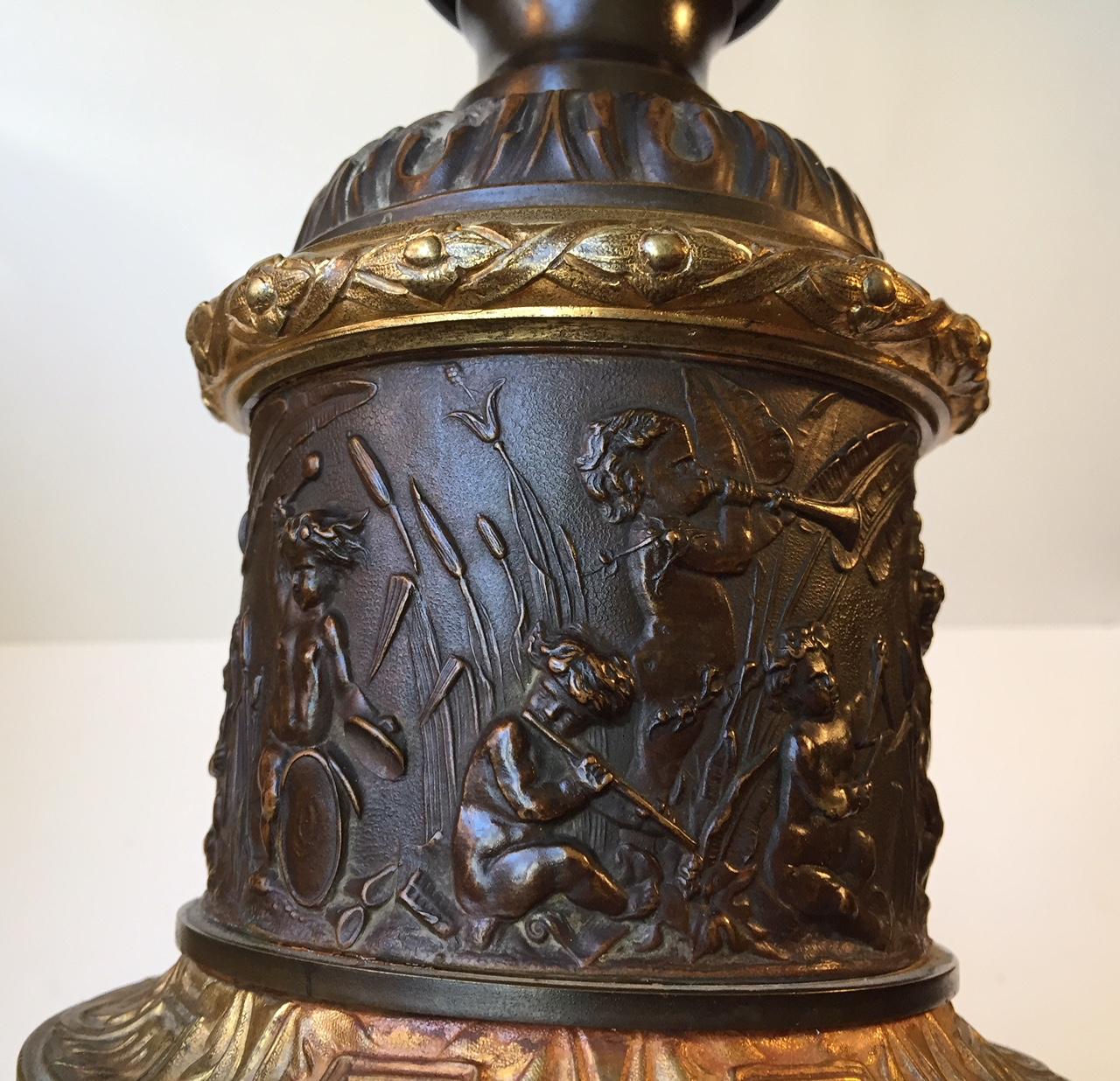 Gagneau of Paris, Antique French Table Lamp in Bronze, 19th Century In Good Condition In Esbjerg, DK