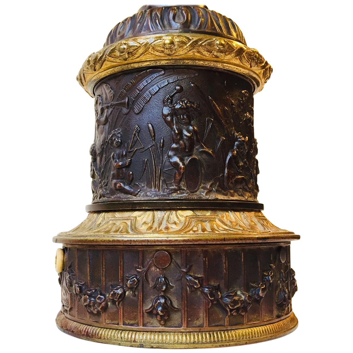Gagneau of Paris, Antique French Table Lamp in Bronze, 19th Century