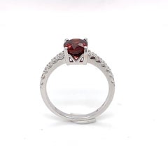 GAI Certified 2.29 Carat Spinel Diamond White Gold Ring