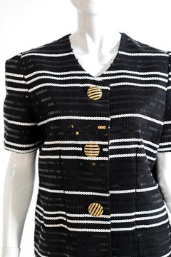 Gai Mattiolo Vintage Black and White Blazer