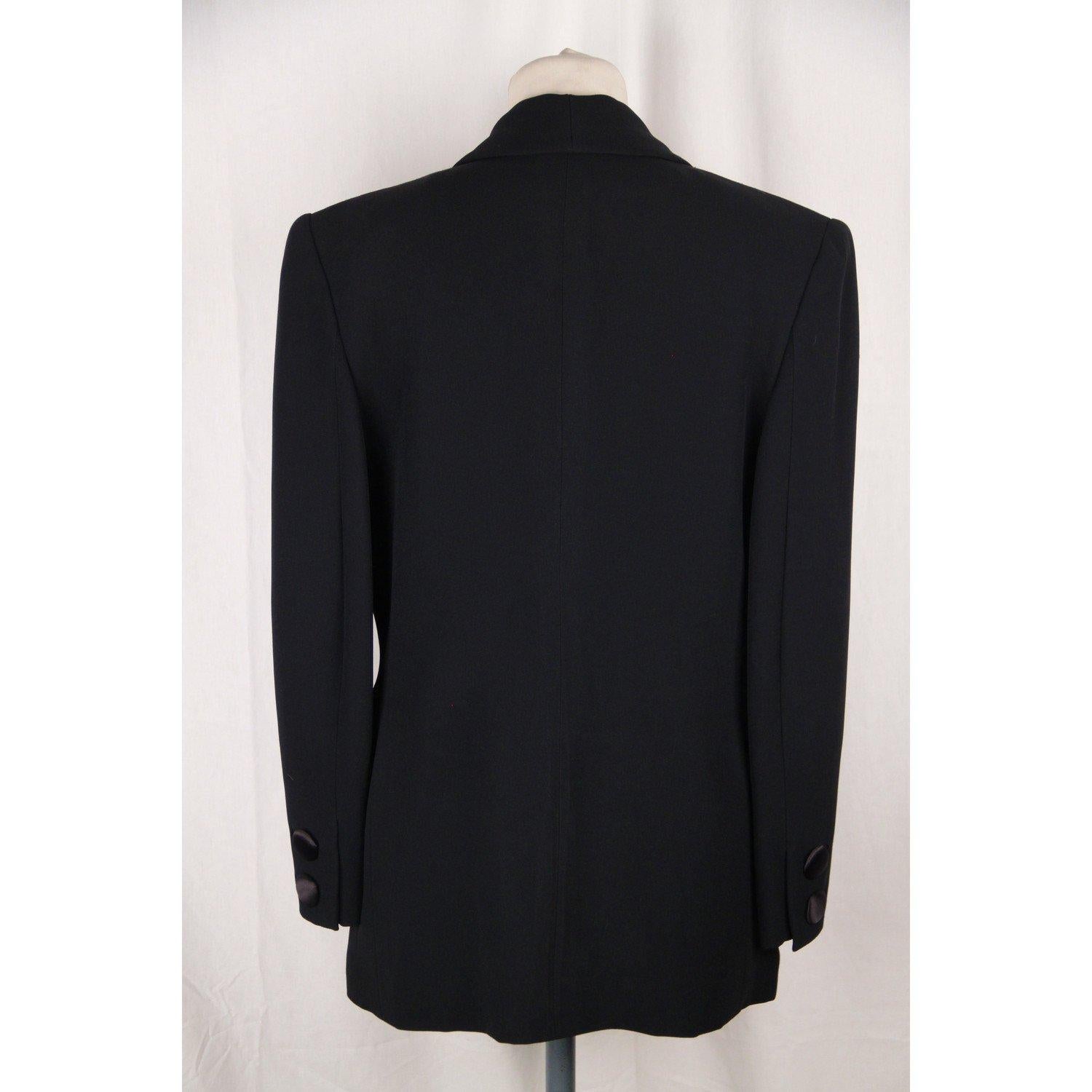 Gai Mattiolo Black Double Breasted Blazer Jacket Size 44 1