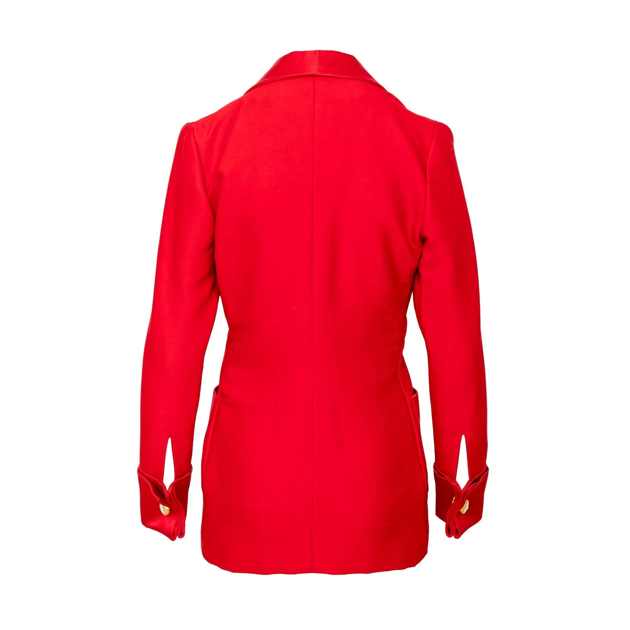 Rouge Gai Mattiolo Blazer avec camisole - années 90 en vente