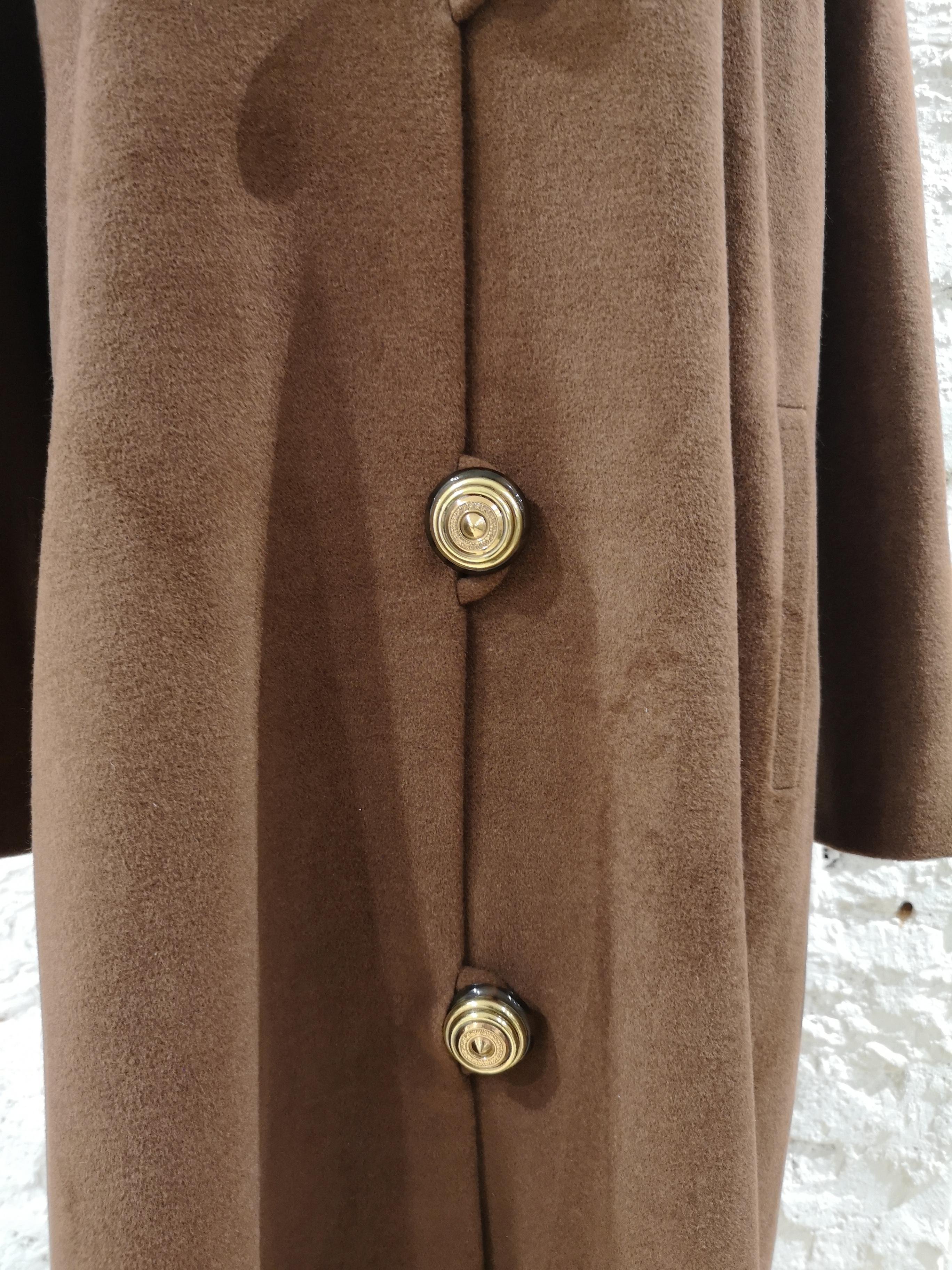 Women's Gai Mattiolo brown wool cachemire coat For Sale