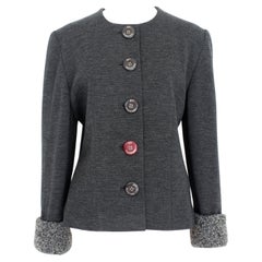 Gai Mattiolo Gray Wool Short Jacket Blazer Vintage 90s