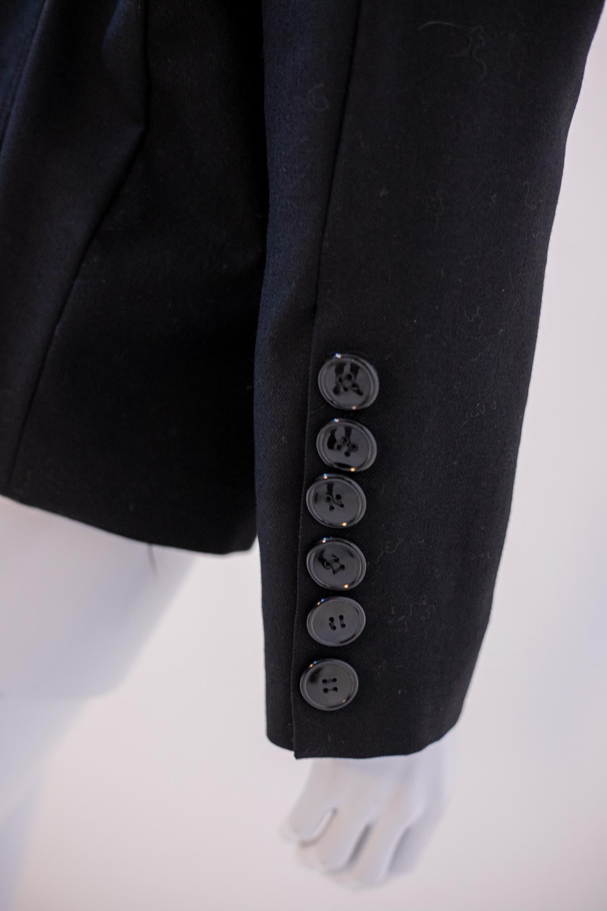 Gai Mattiolo Jeans Black Wool Jacket For Sale 6