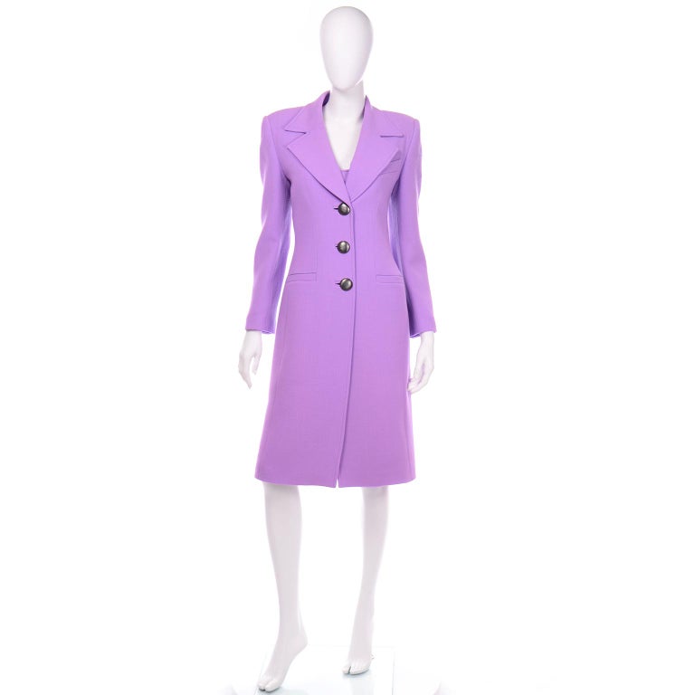 Gai Mattiolo Lavender Purple Dress and Coat Suit in Spring Summer ...