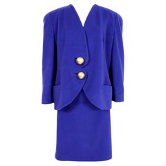 Gai Mattiolo Purple Skirt Suit