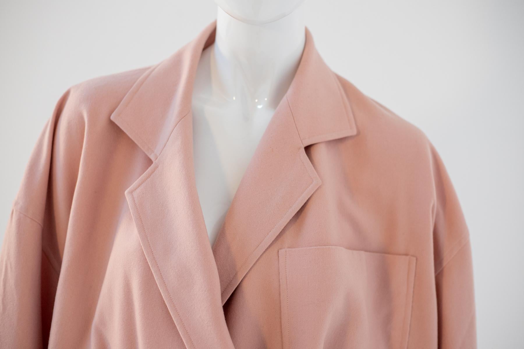 Beige Gai Mattiolo Stylish Vintage Jacket in Pink Wool For Sale