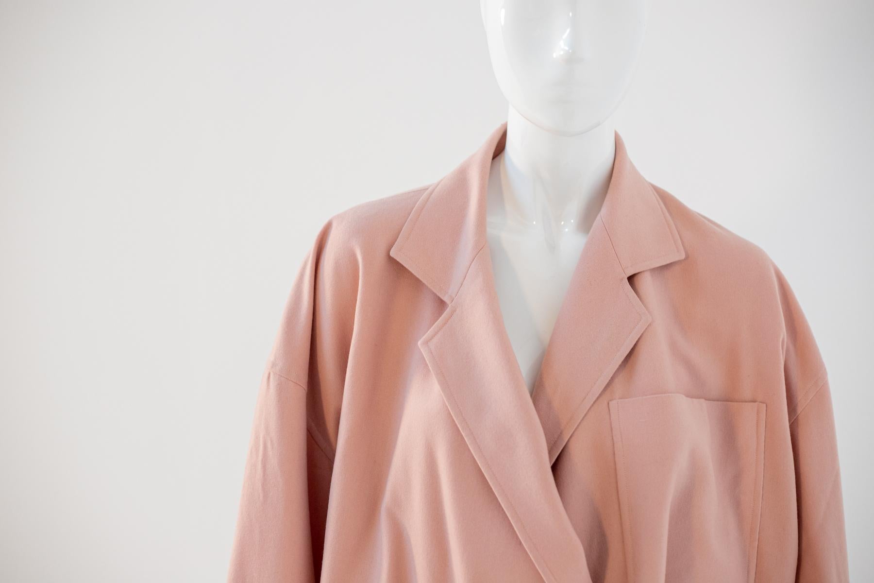 Gai Mattiolo Stylish Vintage Jacket in Pink Wool In Good Condition For Sale In Milano, IT